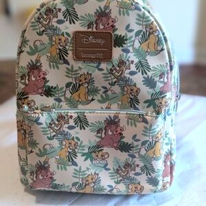 Loungefly Lion King Backpack - Cream with Character Print